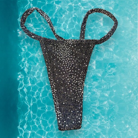 Zuliana Small Backless Set Sparkly 90s - Y2K Coquette Glam 3 Piece Matching Set - Picture 6 of 11